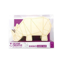 Rollenhängespender Rhinoceros aus Holz 11 cm
