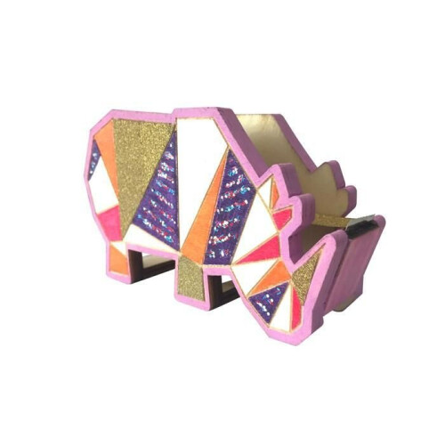 Rollenhängespender Rhinoceros aus Holz 11 cm 2