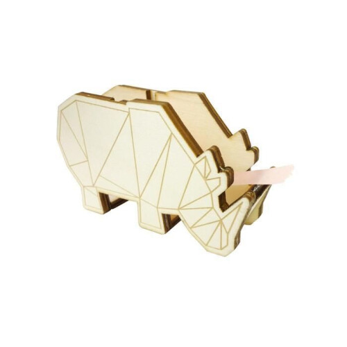 Rollenhängespender Rhinoceros aus Holz 11 cm 1