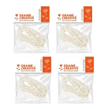 Elásticos para mascarillas - GRAINE CREATIVE - 60 cm - 40 elásticos - Blanco - Mixto