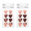 64 autocollants coeurs brillants rose doré 1
