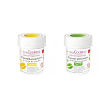 2 coloranti alimentari in polvere - verde-giallo