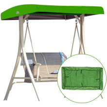 UV-bestendige stof, weerbestendige overkapping voor terrasschommel: duurzaam polyester, eenvoudig te installeren voor buiten, grijs of crèmewit,
