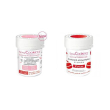 2 coloranti alimentari in polvere - rosa cipria-rosso
