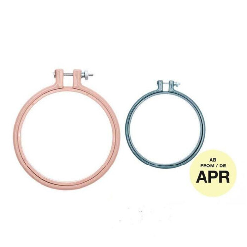 2 Stickringe - rosa 10,1 cm + petrol 12,7 cm