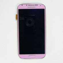 Vetro originale touchscreen LCD su chassis Samsung Galaxy S4 I9505 rosa