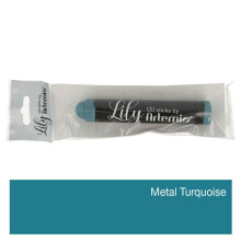 Pastel a óleo - metal turquesa