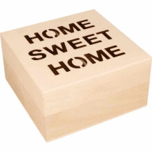 Caixa de chá 17 x 17 x 8 cm - Home Sweet Home