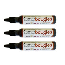 3 crayones de cera líquida para vela - negro