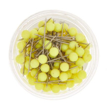 Pequeñas alfileres decorativos 1,6 cm - amarillo fluorescente