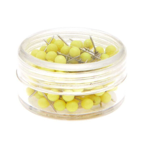 Petites Épingles décoratives 1,6 cm - jaune fluo 2