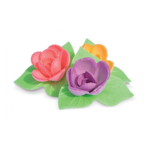 Decorações azimas 16 mini rosas corolas