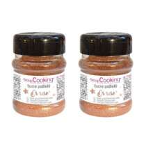 Zucchero glitterato dorato rosa 320 g