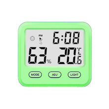 Indendørs udendørs termometer med 3 trådløse sensorer, digitalt hygrometer til hjemmekontor brun