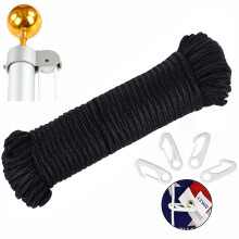 Elementos esenciales para la supervivencia: cuerda de nailon con trenzado de diamante de polipropileno para mástiles de bandera, camping y