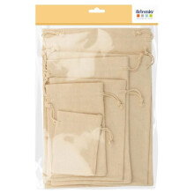 Taschen aus Canvas - ARTEMIO - 5 Taschen - Verschiedene Größen - Personalisierbar - Unisex