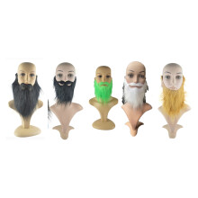 Articoli per feste per riunioni festive, barbe finte con fascia elastica regolabile e design facile da indossare, set barba e baffi per divertenti