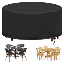 Outdoor Furniture Guardian, copertura rettangolare impermeabile in tessuto Oxford resistente per tavolo da patio, design antivento per tavoli da