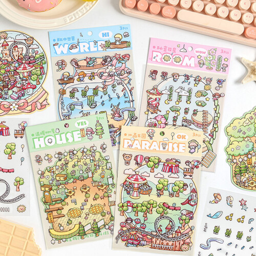 Interactively DIY Flower House Sticker Set For-Crystal Paradise 2
