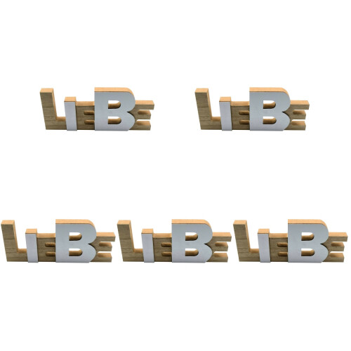 5Stk Holz Buchstabe Party Mitte 1