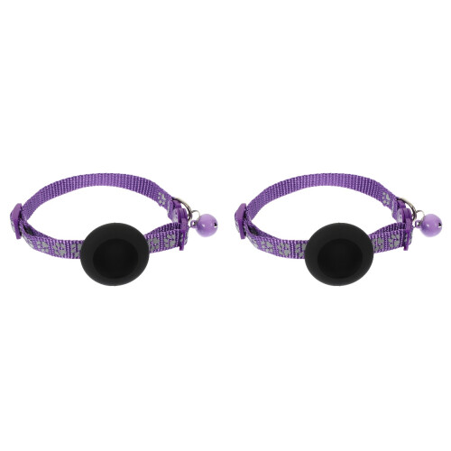 2Stk Tracer Katzenhalsband Verstellbar Reflektierend Mit Glöckchen 1
