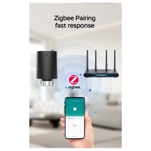 LCD Touch Screen Zigbee Intelligent Radiator Actua 2