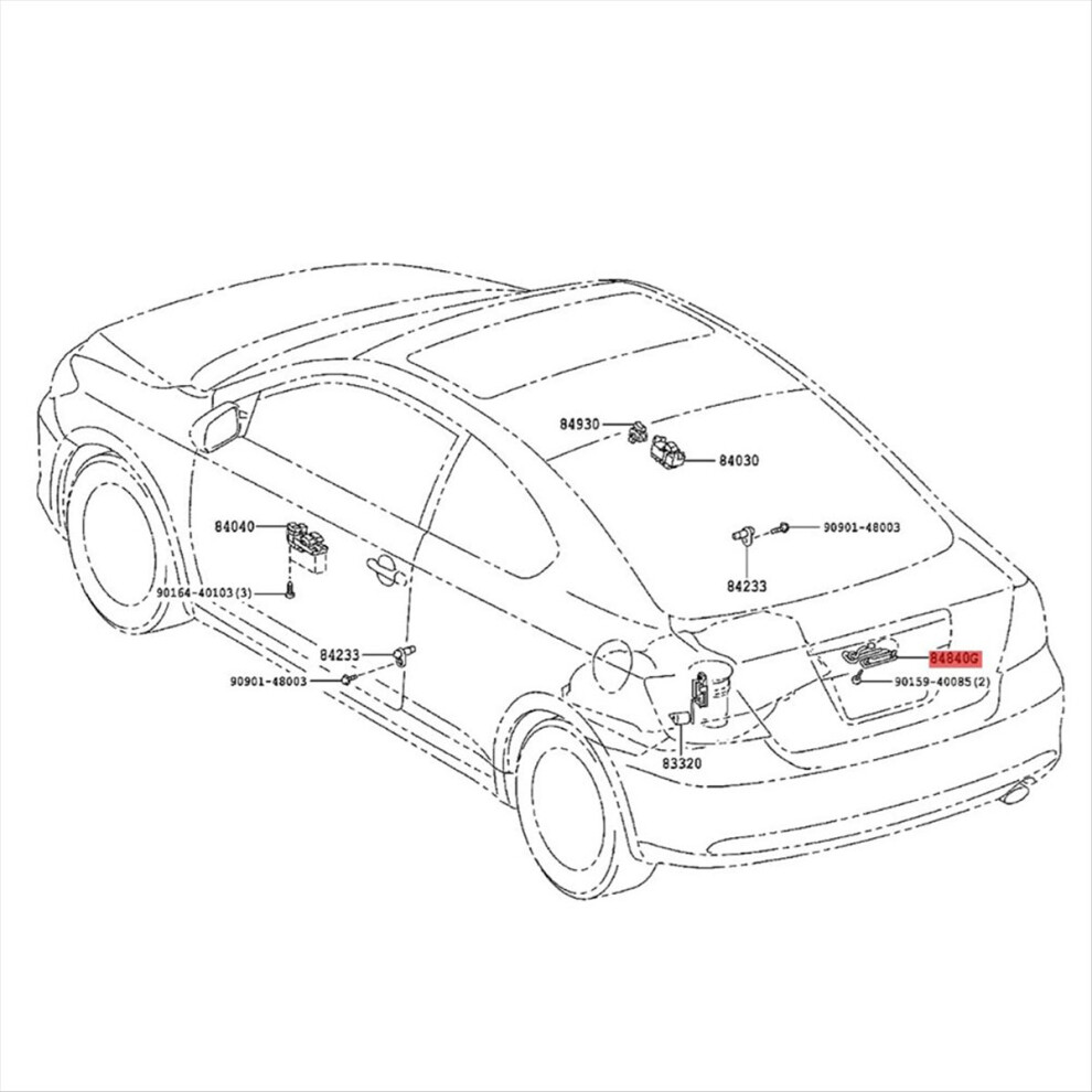 Car Trunk Liftgate Release Switch 84840-21010 For 4853535322095
