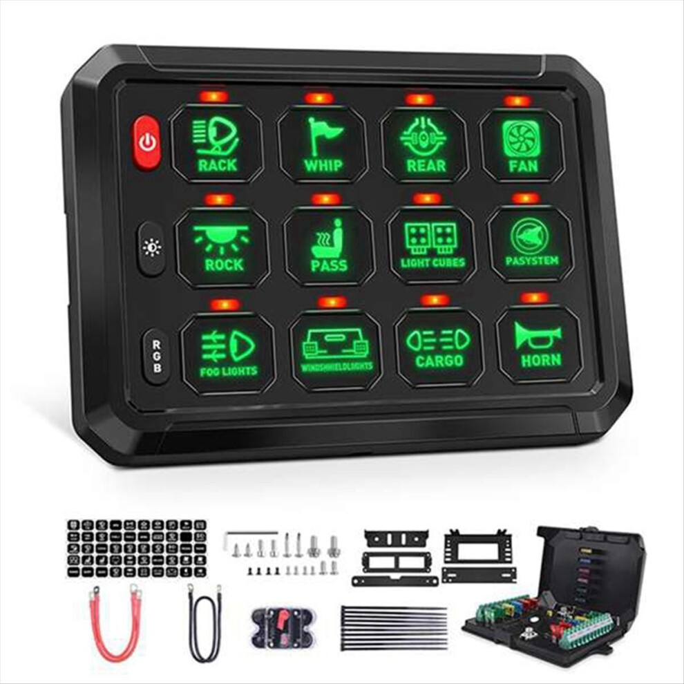 12 Gang Switch Panel Rgb Pod 12V For Car Truck Off 4852503542305