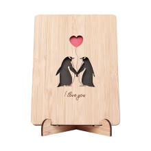 Husband Valentines Day Birthday Card, Unique Wooden Present, Handmade Love Cards Birthday Card For Her Him
