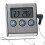 Backlit LCD Display Meat Thermometer, Timer Probe Food Thermometer for Oven and Grill, Tabletop Design for Countertop Use, Multi-Function Button 3