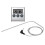 Backlit LCD Display Meat Thermometer, Timer Probe Food Thermometer for Oven and Grill, Tabletop Design for Countertop Use, Multi-Function Button 5