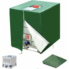 Waterdichte, UV-bestendige IBC-tankovertrek van 420D Oxford-doek voor buitengebruik (1000 liter), beschermt tegen algengroei en is gemakkelijk op te