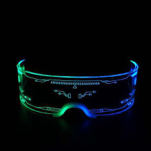 Leuchtende Brille mit vielseitigen Einsatzmöglichkeiten, blinkende Partyartikel mit LED-Technologie, coole Requisiten für Fotos, einzigartiges