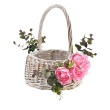 2 Blumenkorb Aus Geflochtenem Rattan Für Party