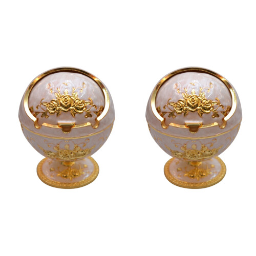 2 Flip-Cover Aschenbecher Gold 2