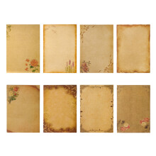 Handgefertigte Briefe, dekoratives Druckerpapier, ungelochtes Altpapier mit floralen Vintage-Motiven, A5-Blätter zum Gestalten zeitloser