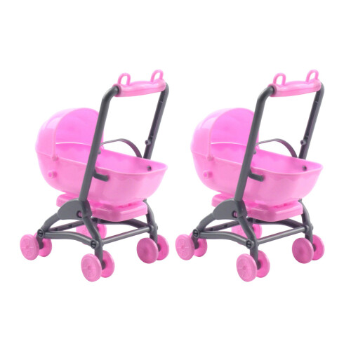 4 Pcs Carriage Stroller Toy Model Plastic Play House