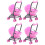 4 Pcs Carriage Stroller Toy Model Plastic Play House 5