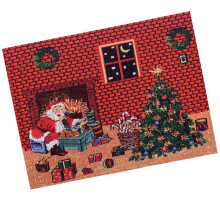 Cotton Linen Tablecloth Christmas Tree Pattern Optional-1 piece
