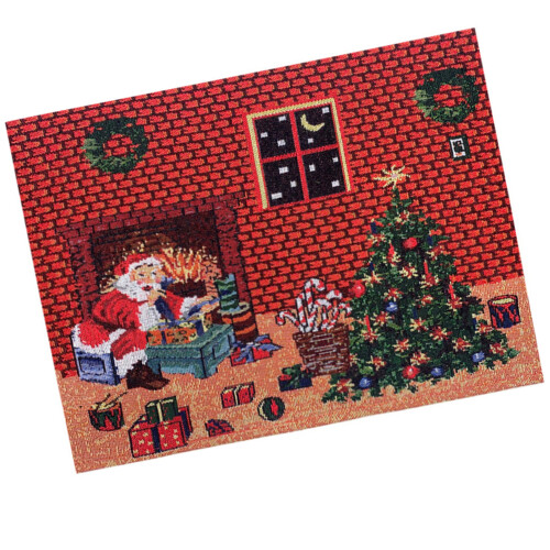 Cotton Linen Tablecloth Christmas Tree Pattern Optional-1 piece