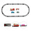 3Pcs Christmas Electric Rail Train Toy Set Plastic Suitcase 11