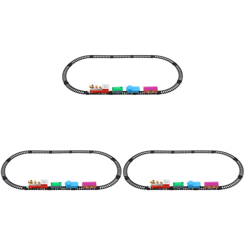 3Pcs Christmas Electric Rail Train Toy Set Plastic Suitcase 2