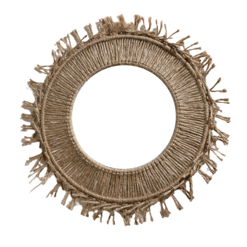 Handwoven Cotton Rope Macrames Wall Hanging Mirror with-Large