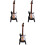3Stk Mini E-Gitarre Schwarz 10Cm Mit Box Und Spannvorrichtung 3