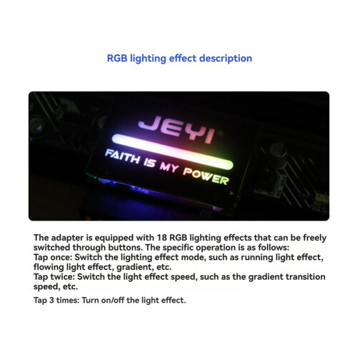 Προσαρμογέας ATX 24 ακίδων 90 RGB, 18 λειτουργίες φωτισμού θηλυκό σε αρσενικό 24 ακίδων 1