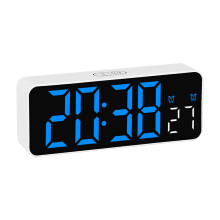 Digitaler Wecker mit LED-Anzeige, Datum und-2806 blaues Licht