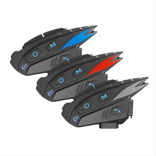 Σετ 2 ακουστικών για κράνος μοτοσικλέτας Bluetooth 5.1 με ένα κουμπί δικτύωσης 2