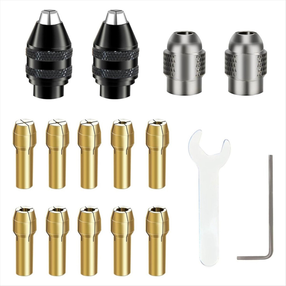 Drill Chuck Collet Set For 0.8-3.2Mm 4486 Drill Keyless Bit 4852742546294