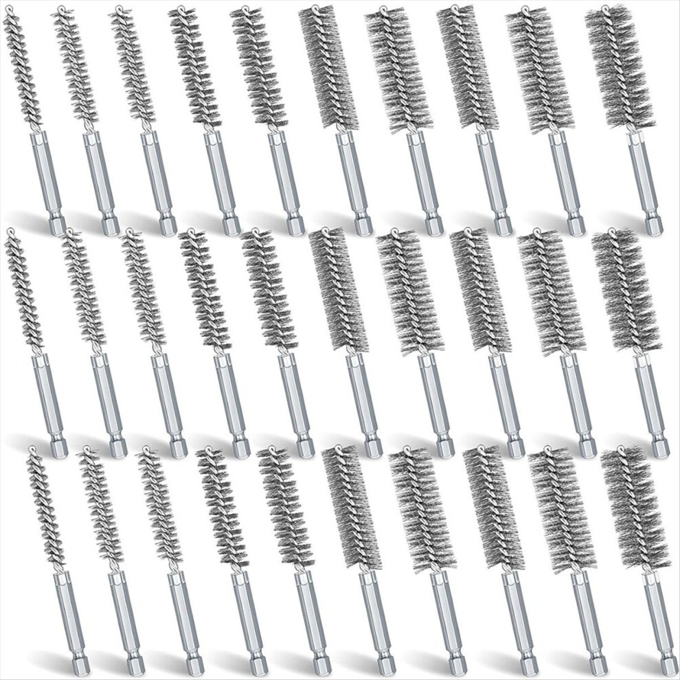 30 Pcs Bore Brush For Drill Wire Bore Cleaning Brush Set 4852742546423