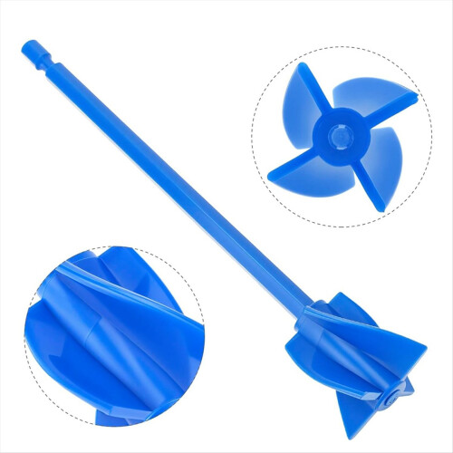 Epoxy Mixer Attachment for Drill, 12-Piece Set - Helix Paddles 1